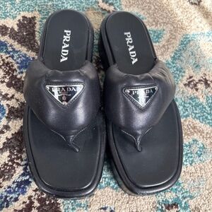 Prada chunky thong sandals